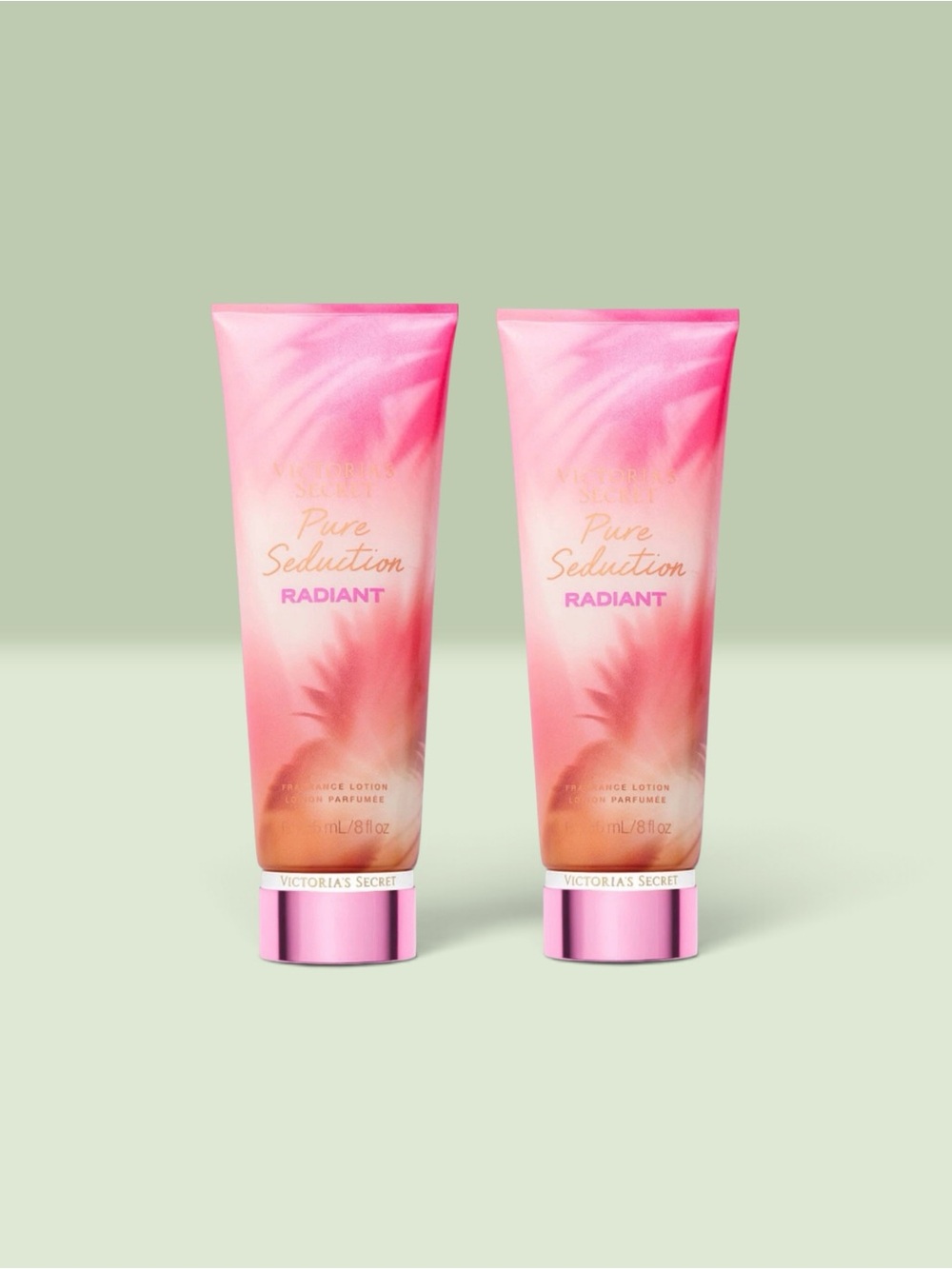 Victoria's Secret PURE SEDUCTION RADIANT Fragrance Lotion ~ 8 fl.oz.( Lot of 2 )
